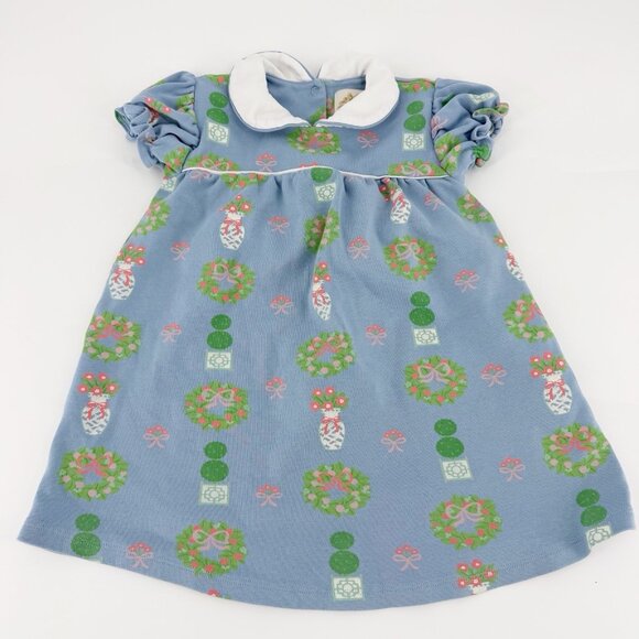 Beaufort Bonnet Company Other - Beaufort Bonnet Company Holly Day Dress Blue Topiaries & Tangerines 5